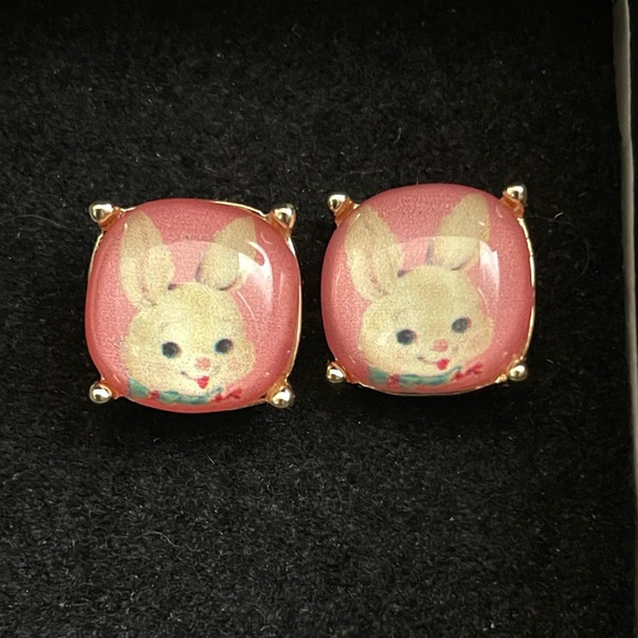 Plunder Design Pink Blue Bunny Earring Set Easter Jewelry NWOT - Picture 2 of 4